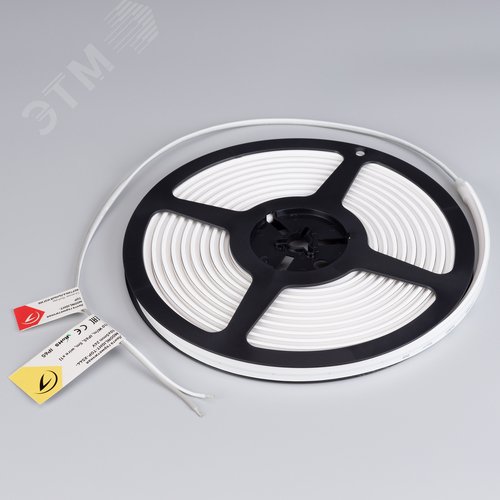 Лента герметичная MOONLIGHT-TOP-X544-10x5mm 24V Warm2700 10 W/m, IP65, 5m, wire x1, вывод прямой, 3 года - фото 4