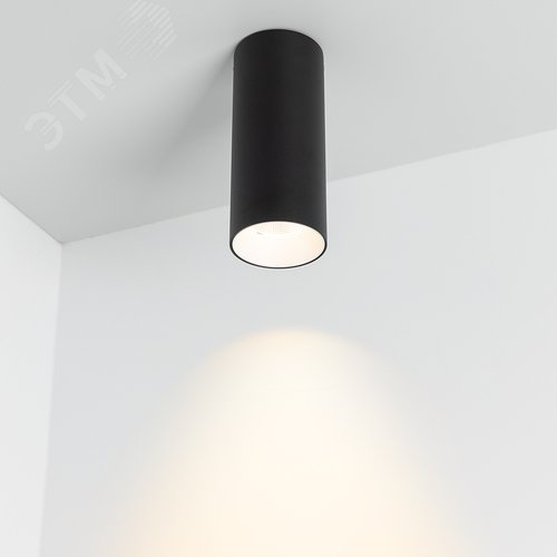 Светильник SP-POLO-SURFACE-R65-8W Day4000 BK-WH 40 deg IP20 металл 3 года 2