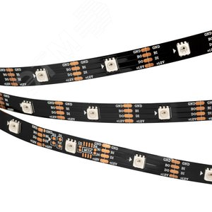Лента SPI-5000-RAM-5060-30 12V Cx1 RGB-Auto (Black 10mm, 4.8W/m, IP20) (Arlight, Открытый, IP20)