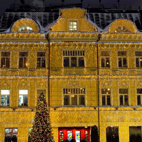 Гирлянда светодиодная декоративная ARD-CURTAIN-CLASSIC-2000x9000-CLEAR-2200 LED Warm 230V, 120W ARDCL, IP65 4