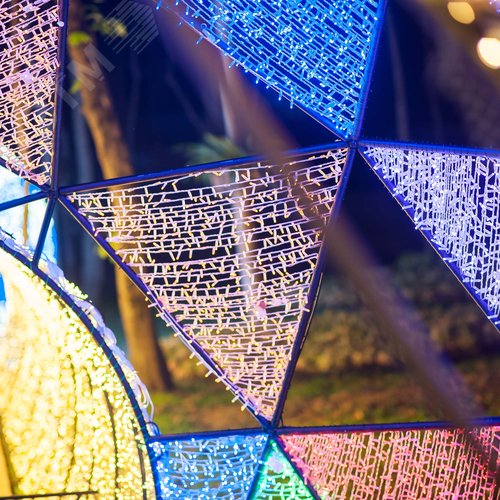 Гирлянда светодиодная декоративная ARD-STRING-PRO-10000-WHITE-100LED-FLASH WARM 230V, 7W ARDCL, IP65 2