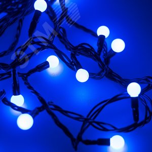 Гирлянда ARD-BALL-CLASSIC-D13-20000-BLACK-200LED BLUE (230V, 14W) (ARDCL, IP65) (025576)