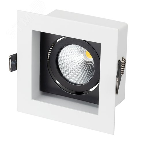 Светильник CL-KARDAN-S102x102-9W White (WH-BK, 38 deg) (ARL, IP20 Металл, 3 года) (024124)