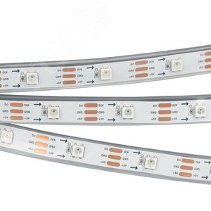 Лента SPI-5000P-AM 5V RGB (5060, 150 LED x1, 2812) (Arlight, Закрытый, IP66)