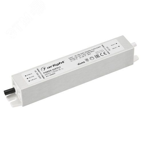 Блок питания ARPV-12020-B (12V, 1.7A, 20W) (ARL, IP67 Металл, 3 года)