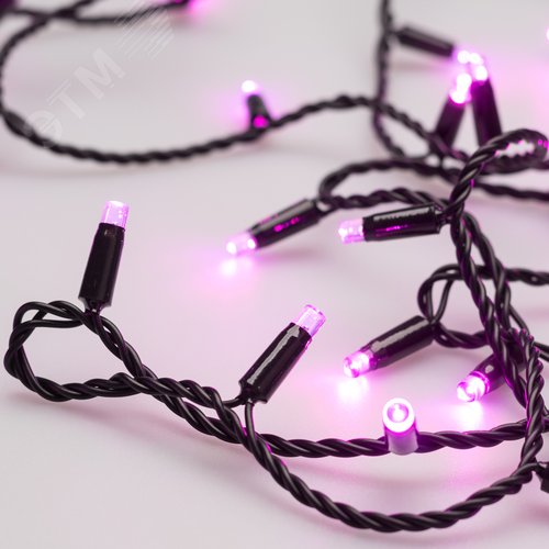 Гирлянда светодиодная декоративная ARD-STRING-CLASSIC-10000-BLACK-100LED-STD PINK 230V, 7W ARDCL, IP65 5