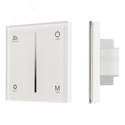Панель SMART-P6-DIM-G-IN White 12-24V, 4x3A, Sens, 2.4G IP20 пластик, 5 лет - Arlight