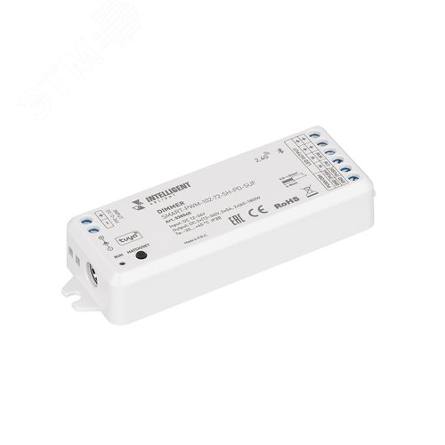 Диммер SMART-PWM-102-72-SH-PD-SUF (12-36V, 2x5A, TUYA BLE, 2.4G) (IARL, IP20 Пластик, 5 лет) - артикул 038545