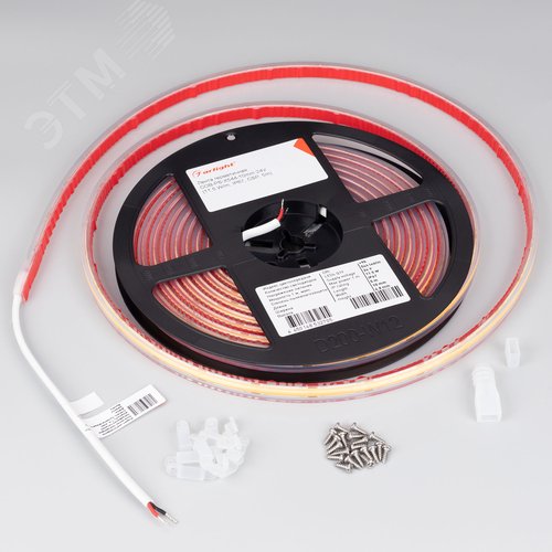 Лента светодиодная 11,5 Вт/м 24В IP67 3000K 544LED/м COB-X544-8-12mm CSP 5 м - фото 3