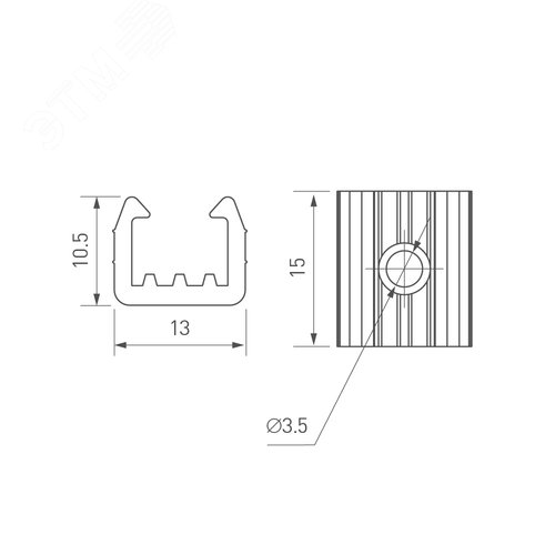 Заглушка ARH-NANOLINE-5 глухая (ARL, Пластик) 8