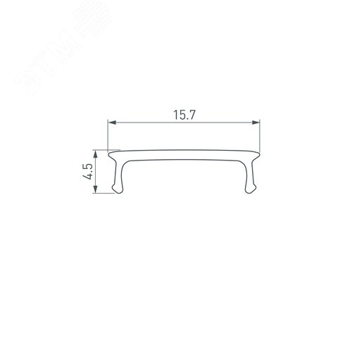 Экран ARH-WIDE-B-H20-2000 Square OPAL (ARL, Пластик) 16