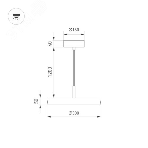 Светильник SP-ELEGANT-R300-17W Day4000 (WH, 120 deg, 230V) (IP20 металл, 3 года) - фото 3