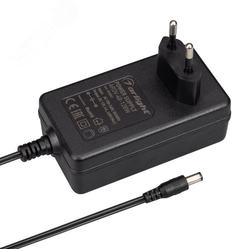Блок питания ARDV-48-12BW (12V, 4.0A, 48W) ( Адаптер, 3 года) - Arlight