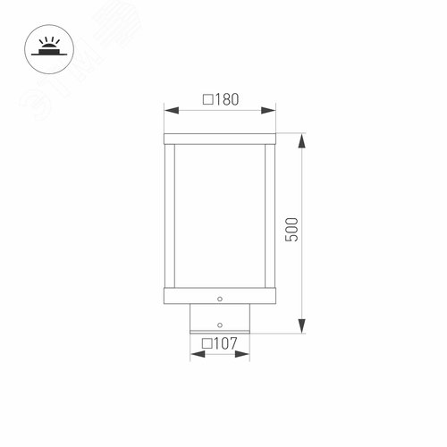 Светильник LGD-Path-Cub-H500B-12W Warm White (ARL, IP54 Металл, 3 года) 2