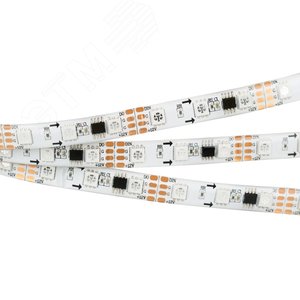 Лента SPI-5000SE-5060-60 12V Cx3 RGB-Auto (10mm, 13.2W/m, IP65) (Arlight, Закрытый, IP65) (021874(1))