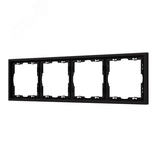Рамка пластиковая FRM-NOBE-SFPL-4-BK, Чёрный, 4 поста - Arlight