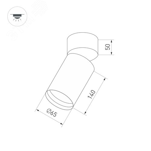 Светильник SP-POLO-SURFACE-FLAP-R65-8W Day4000 (WH-WH, 40 deg) (ARL, IP20 Металл, 3 года) 4