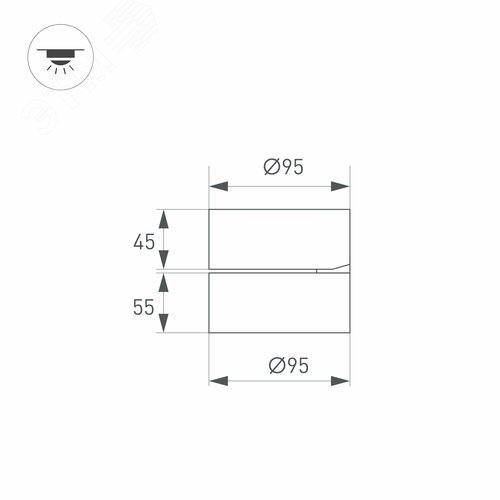 Светильник SP-RONDO-FLAP-R95-16W Warm3000 (WH, 110 deg) (ARL, IP40 Металл, 3 года) 7