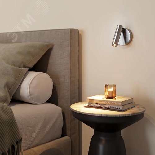 Светильник SP-BED-NB-R90-3W Warm3000 (NI, 20 deg, 230V) (IP20 металл, 3 года) - фото 4