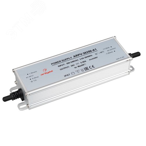 Блок питания ARPV-36250-A1 (36V, 6.95A, 250W) ( IP67 Металл, 3 года) - Arlight