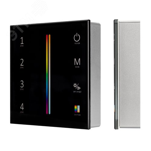 Панель Sens SMART-P55-MULTI Black 3V, 4 зоны, 2.4G ARL, IP20 пластик, 5 лет - Arlight