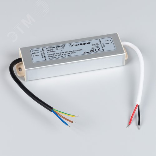 Блок питания ARPV-12040-B (12V, 3.3A, 40W) (ARL, IP67 Металл, 3 года) 2