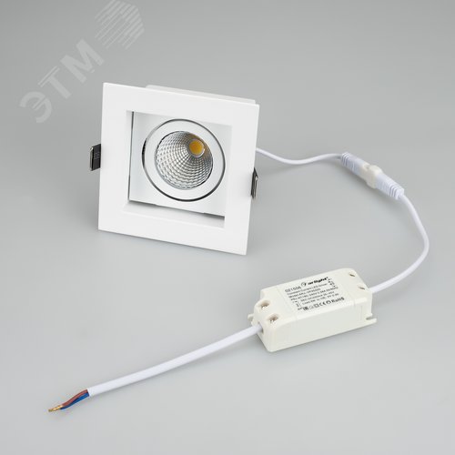 Светильник CL-KARDAN-S102x102-9W Warm (WH, 38 deg) (ARL, IP20 Металл, 3 года) 3