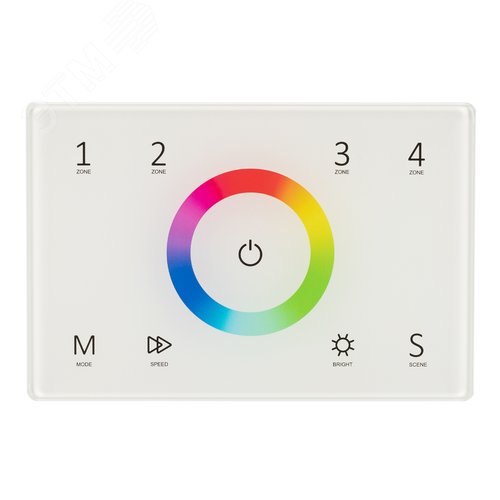 Панель Sens SMART-P83-RGB White (230V, 4 зоны, 2.4G) (ARL, IP20 Пластик, 5 лет) - фото 2