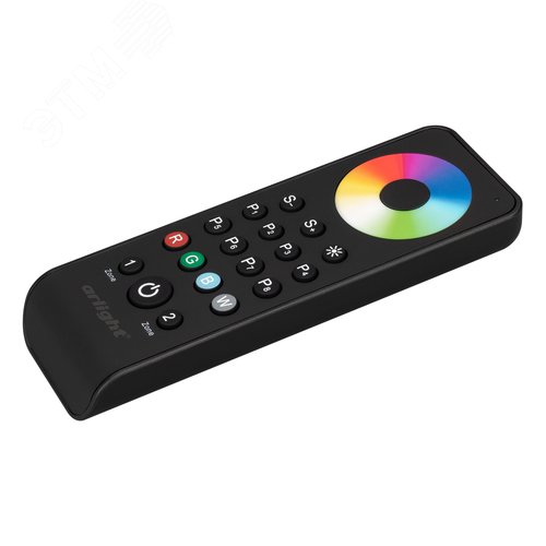 Пульт SMART-R43-RGBW Black 2 зоны, 2.4G ARL, IP20 пластик, 5 лет - Arlight