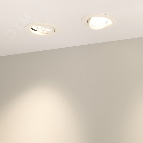 Светильник LTD-POLAR-TURN-R105-10W Warm3000 (WH, 36 deg, 230V) (ARL, IP20 Пластик, 3 года) - фото 3