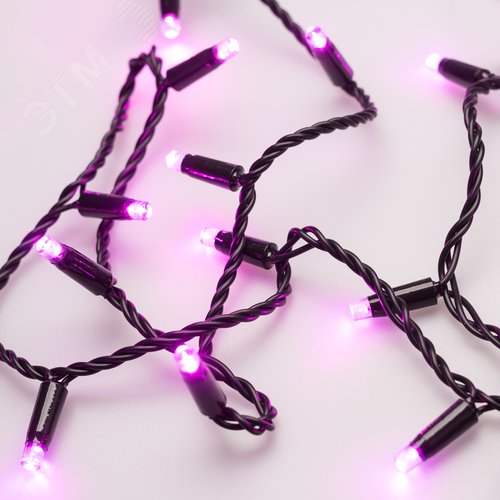 Гирлянда светодиодная декоративная ARD-STRING-CLASSIC-10000-BLACK-100LED-STD PINK 230V, 7W ARDCL, IP65 4
