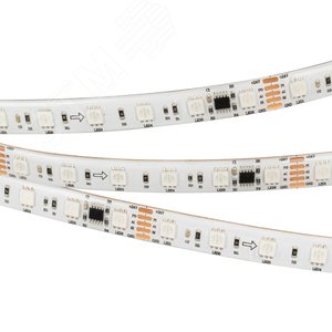 Лента DMX-5000SE-5060-60 24V Cx6 RGB (12mm, 14.4W/m, IP65) (Arlight, Закрытый, IP65)