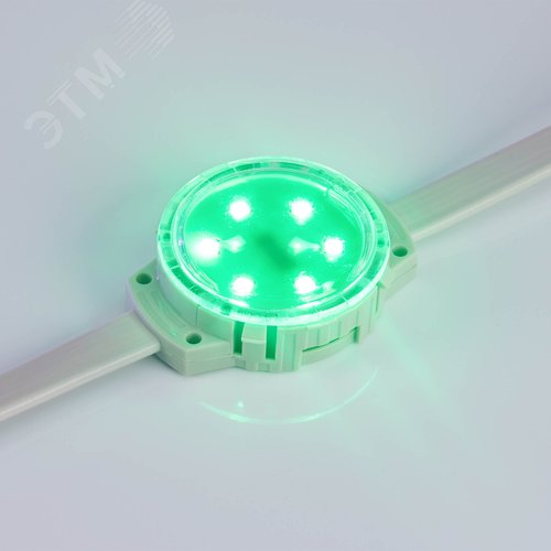 Модуль управляемый SOLEX-DMX-3535-6-24V RGB 120deg (D40x16mm, 1.5W, IP67) (, -) 4