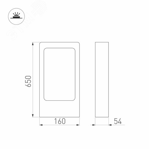 Светильник LGD-PATH-FRAME-H650-7W Warm3000 (BK, 100 deg, 230 В) (ARL, IP65 Металл, 3 года) - фото 2