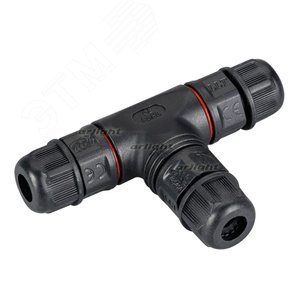 Коннектор тройной NEO-CON-T-2pin-BK (3-7mm, IP67) (ARL, IP67 Пластик, 3 года) - Arlight