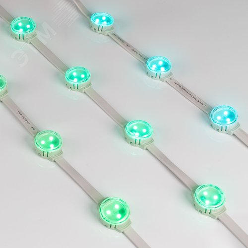 Модуль управляемый SOLEX-SPI-3535-3-12V RGB 120deg (D30x16mm, 0.75W, IP67) (, -) - фото 4