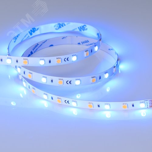 Лента светодиодная 14,4 Вт/м 24В IP20 RGBW 60LED/м RT/RTW-B60-10mm SMD 5060 5 м - фото 7