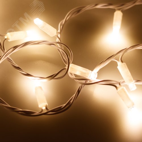 Гирлянда светодиодная декоративная ARD-STRING-PRO-10000-WHITE-100LED-FLASH WARM 230V, 7W ARDCL, IP65