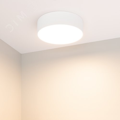 Светильник SP-RONDO-R175-16W Warm3000 (WH, 120 deg, 230V) (IP40 металл, 3 года) - фото 6