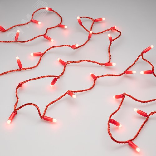 Гирлянда светодиодная декоративная ARD-STRING-CLASSIC-10000-RED-100LED-MILK-STD Red 230V, 7W ARDCL, IP65 - фото 4