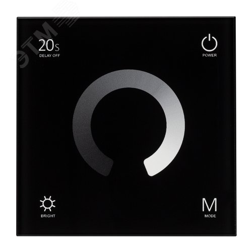 Панель SMART-P4-DIM-G-IN Black 12-24V, 4x3A, Sens, 2.4G IP20 пластик, 5 лет - фото 2