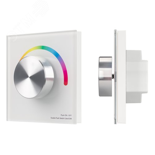 Панель SMART-P8-RGB-G-IN White (12-24V, 3x4A, Rotary, 2.4G) (, IP20 Пластик, 5 лет) - Arlight