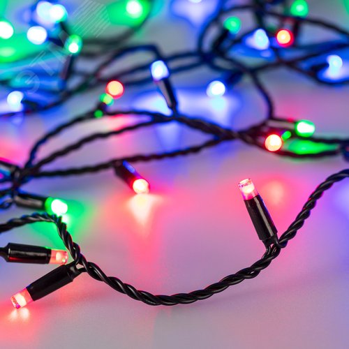 Гирлянда светодиодная декоративная ARD-STRING-CLASSIC-10000-BLACK-100LED-LIVE RGB-DMX 24V, 10W ARDCL, IP65 - Arlight
