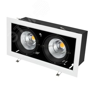 Светильник CL-KARDAN-S375x190-2x25W Day4000 (WH-BK, 30 deg) (ARL, IP20 Металл, 3 года) (027927)