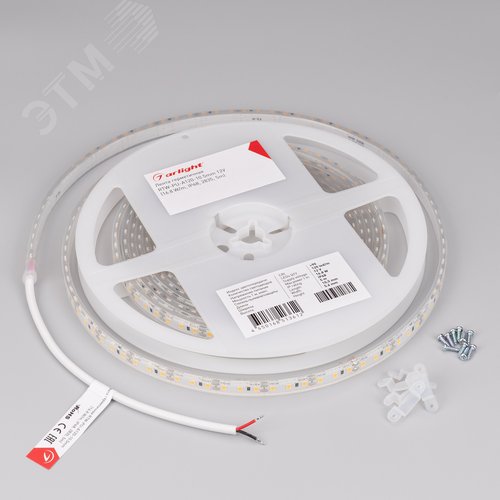 Лента герметичная RTW-PU-A120-10.5mm 12V White6000 (16.8 W/m, IP68, 2835, 5m) (Arlight, -) (029596(2)) - фото 3