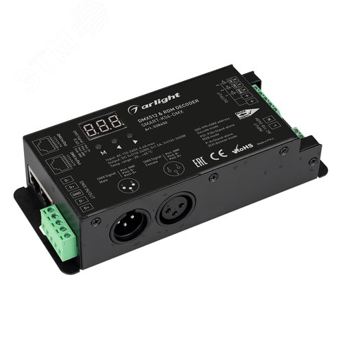 Декодер SMART-K56-DMX 230V, 3x1.5 A, XLR3, 2.4G ARL, металл - Arlight