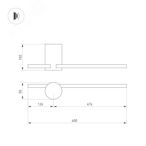 Светильник SP-VINCI-S600x55-7W Day4000 (BK, 110 deg, 230V) (, IP20 Металл, 3 года) - фото 6