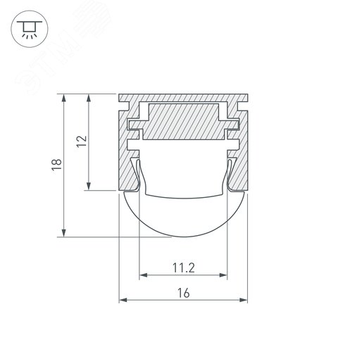 Профиль PDS-REGULOR-2000 ANOD (ARL, Алюминий) 4