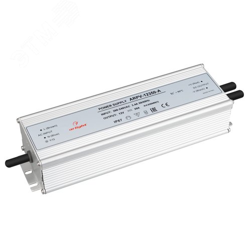 Блок питания ARPV-12350-A (12V, 29.0A, 350W) (ARL, IP67 Металл, 3 года)
