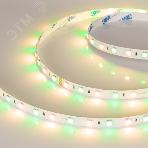 Лента светодиодная 14,4 Вт/м 24В IP20 RGBW 60LED/м RT/RTW-B60-10mm SMD 5060 5 м - фото 3